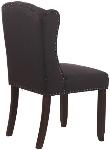 Campoformido Chaise de salle à manger Tissu Noir 12x60cm 3