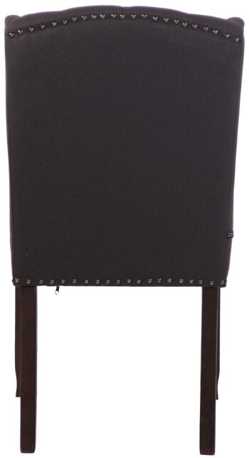 Campoformido Chaise de salle à manger Tissu Noir 12x60cm 4
