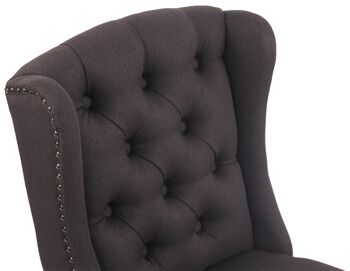 Campoformido Chaise de salle à manger Tissu Noir 12x60cm 5