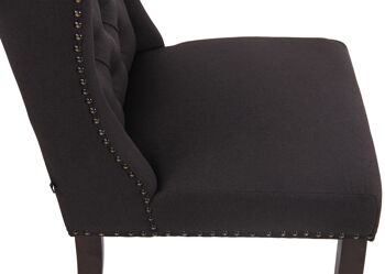 Campoformido Chaise de salle à manger Tissu Noir 12x60cm 6