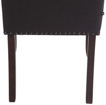Campoformido Chaise de salle à manger Tissu Noir 12x60cm 7