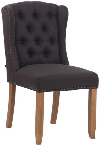 Pravisdomini Chaise de salle à manger Tissu Noir 12x60cm 1