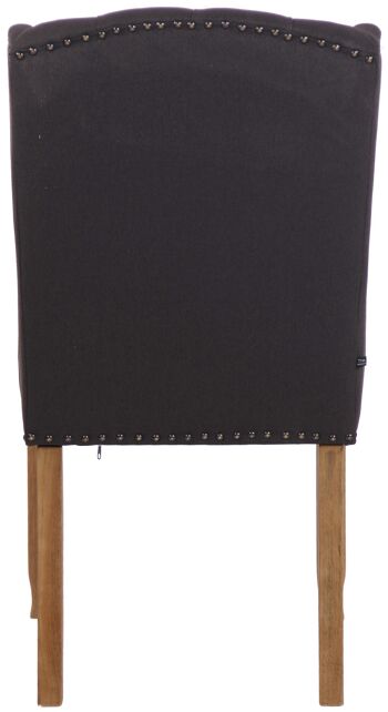 Pravisdomini Chaise de salle à manger Tissu Noir 12x60cm 5