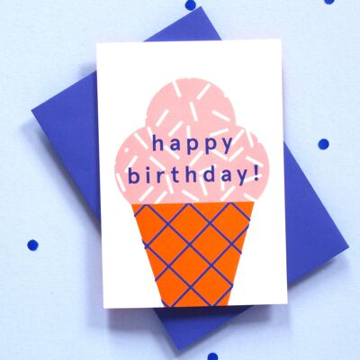 ola jr Birthday Ice Cream card