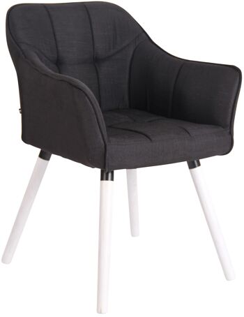 Borgosatollo Chaise de salle à manger Tissu Noir 5x59cm 1