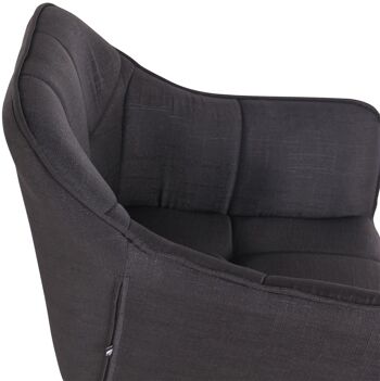 Borgosatollo Chaise de salle à manger Tissu Noir 5x59cm 7