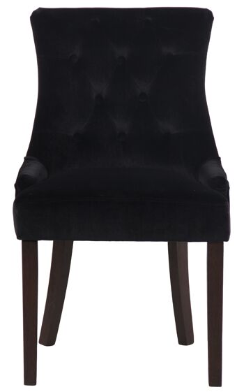 Casalmaiocco Chaise de salle à manger Velours Noir 8x58cm 2
