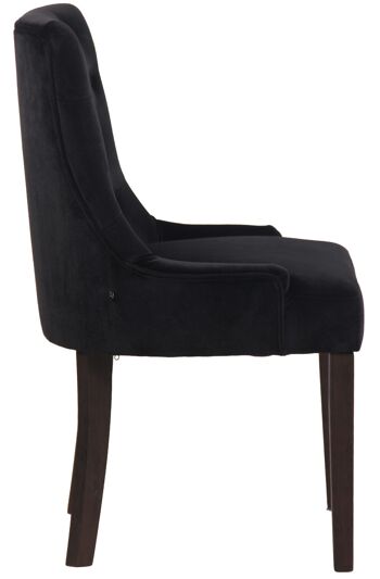 Casalmaiocco Chaise de salle à manger Velours Noir 8x58cm 3