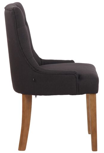 Castelseprio Chaise de salle à manger Tissu Noir 8x58cm 2