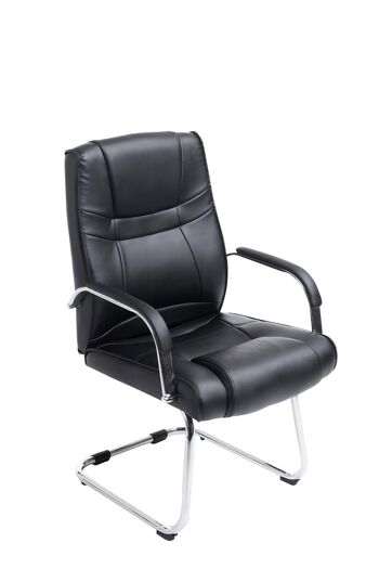 Roncoferraro Chaise de salle à manger Cuir artificiel Noir 14x67cm 1