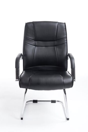 Roncoferraro Chaise de salle à manger Cuir artificiel Noir 14x67cm 2