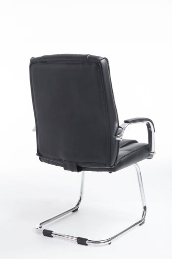 Roncoferraro Chaise de salle à manger Cuir artificiel Noir 14x67cm 4