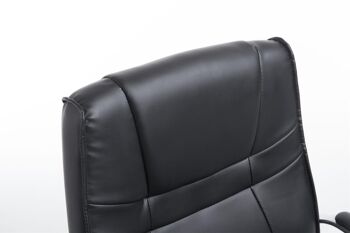 Roncoferraro Chaise de salle à manger Cuir artificiel Noir 14x67cm 5