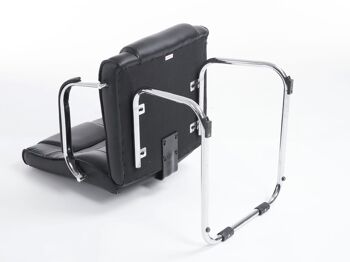Roncoferraro Chaise de salle à manger Cuir artificiel Noir 14x67cm 8