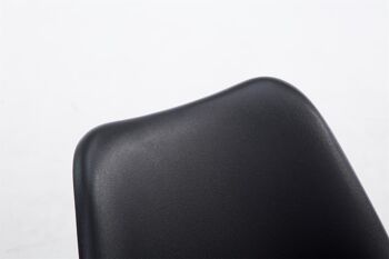 Chaise de Salle à Manger Ripalimosani Cuir Artificiel Noir 6x41.5cm 4