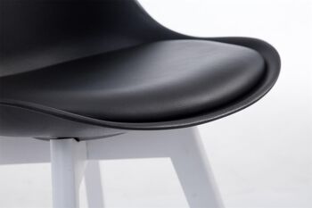 Chaise de Salle à Manger Ripalimosani Cuir Artificiel Noir 6x41.5cm 5