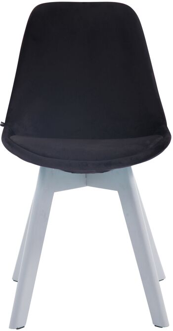 Casalborgone Chaise de salle à manger Velours Noir 6x55cm 2