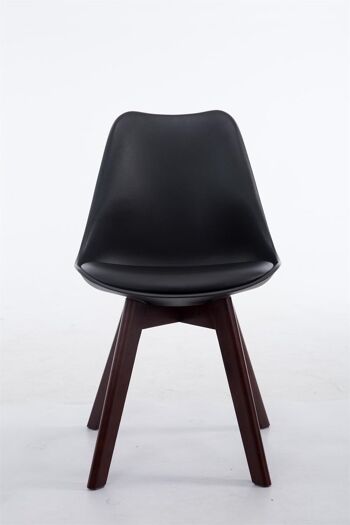 Pietraporzio Chaise de salle à manger Cuir artificiel Noir 6x41.5cm 1