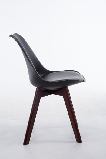 Pietraporzio Chaise de salle à manger Cuir artificiel Noir 6x41.5cm 2