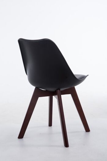 Pietraporzio Chaise de salle à manger Cuir artificiel Noir 6x41.5cm 3