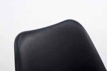 Pietraporzio Chaise de salle à manger Cuir artificiel Noir 6x41.5cm 4