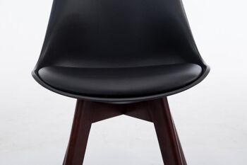 Pietraporzio Chaise de salle à manger Cuir artificiel Noir 6x41.5cm 7