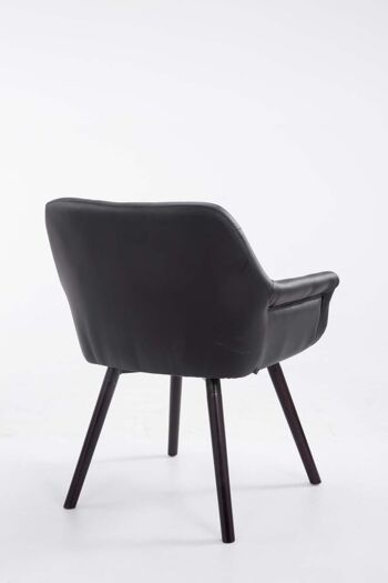 Gonnoscodina Chaise de salle à manger Cuir artificiel Noir 12x60cm 3