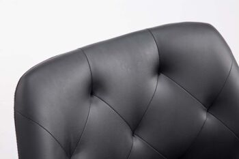 Gonnoscodina Chaise de salle à manger Cuir artificiel Noir 12x60cm 4
