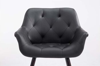 Gonnoscodina Chaise de salle à manger Cuir artificiel Noir 12x60cm 5