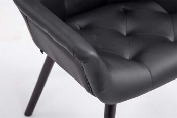 Gonnoscodina Chaise de salle à manger Cuir artificiel Noir 12x60cm 6