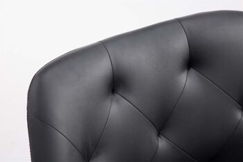 Macchiareddu Chaise de salle à manger Cuir artificiel Noir 12x60cm 5