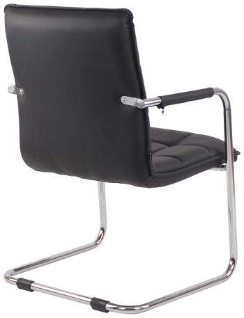 Calascibetta Chaise de salle à manger Cuir artificiel Noir 9x64cm 3