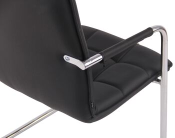 Calascibetta Chaise de salle à manger Cuir artificiel Noir 9x64cm 6