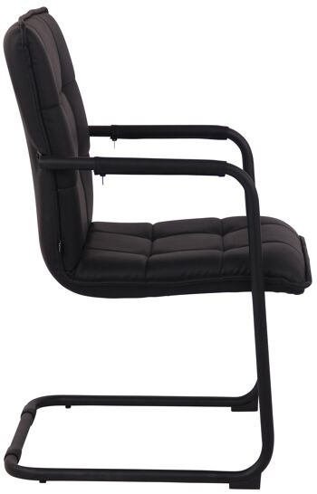 Campofiorito Chaise de salle à manger Cuir artificiel Noir 9x64cm 2