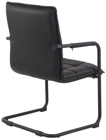 Campofiorito Chaise de salle à manger Cuir artificiel Noir 9x64cm 3
