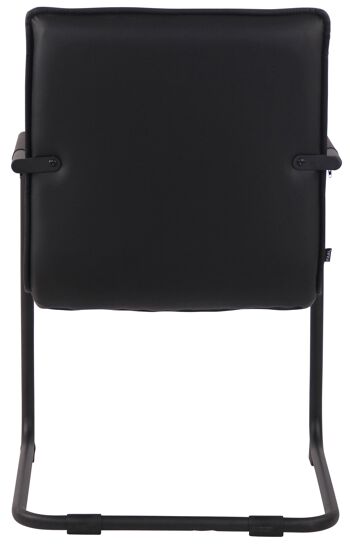 Campofiorito Chaise de salle à manger Cuir artificiel Noir 9x64cm 4