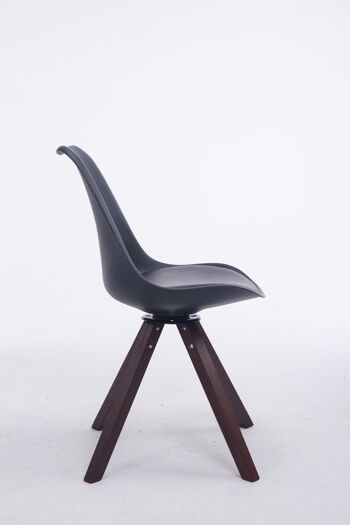 Pratovecchio Chaise de salle à manger Cuir artificiel Noir 6x56cm 2