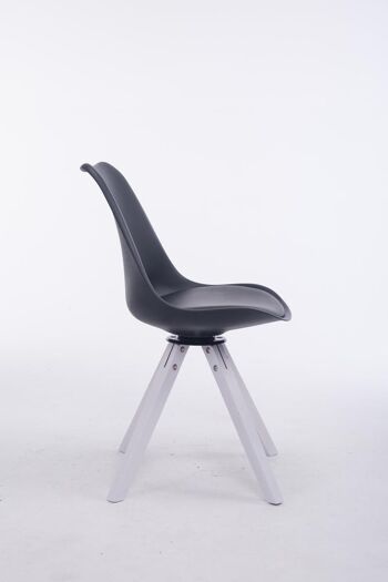 Sassofortino Chaise de salle à manger Cuir artificiel Noir 6x56cm 2