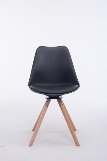 Vignole-Olmi Chaise de salle à manger Cuir artificiel Noir 6x56cm 2
