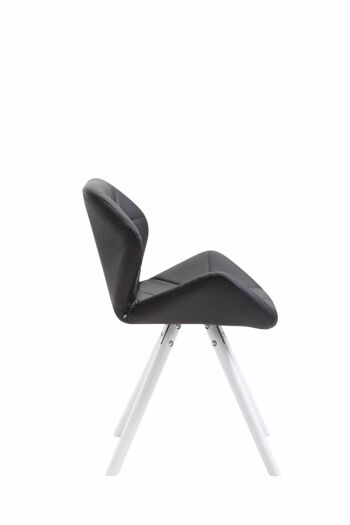Bosco-Srisce Chaise de salle à manger Cuir artificiel Noir 6x52cm 3