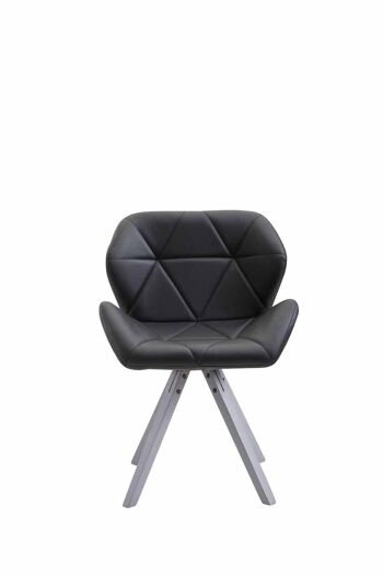 Caltabellotta Chaise de salle à manger Cuir artificiel Noir 6x52cm 1