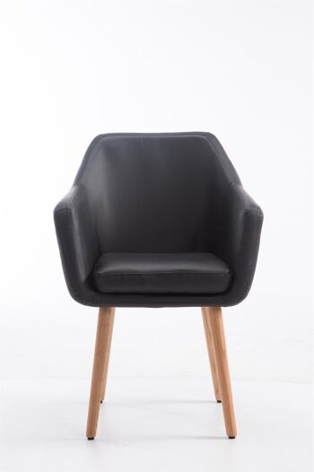 Campomaggiore Chaise de salle à manger Cuir artificiel Noir 10x57.5cm 2