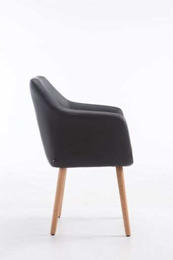 Campomaggiore Chaise de salle à manger Cuir artificiel Noir 10x57.5cm 3