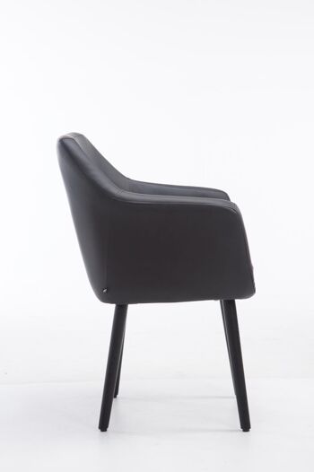 Campostinelli Chaise de salle à manger Cuir artificiel Noir 10x57.5cm 2