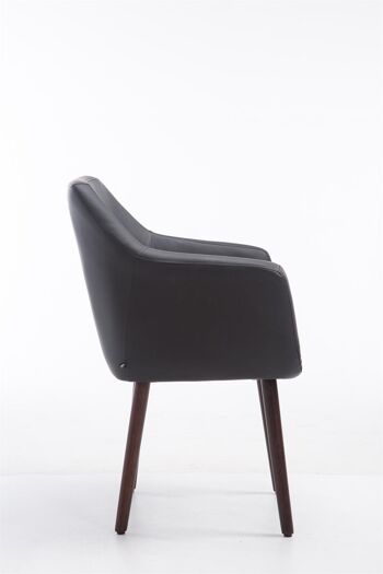 Caredia-Lacco Chaise de salle à manger Cuir artificiel Noir 10x57.5cm 3