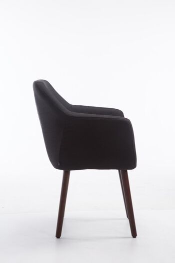 Castelmassimo Chaise de salle à manger Tissu Noir 10x57.5cm 2