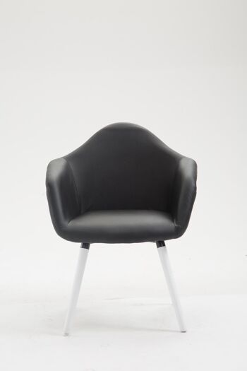 Castelverrino Chaise de salle à manger Cuir artificiel Noir 9x61cm 2