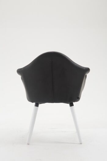 Castelverrino Chaise de salle à manger Cuir artificiel Noir 9x61cm 4