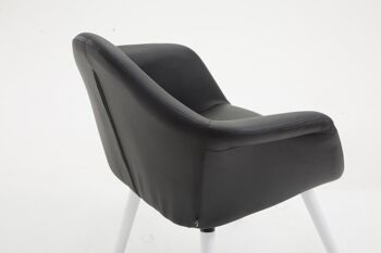 Castelverrino Chaise de salle à manger Cuir artificiel Noir 9x61cm 6
