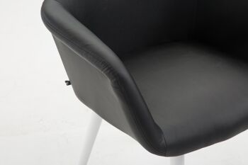 Castelverrino Chaise de salle à manger Cuir artificiel Noir 9x61cm 7